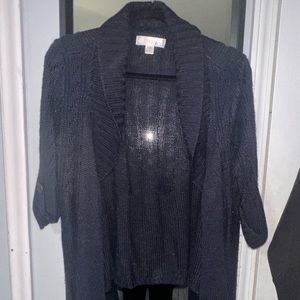 Blue cardigan sweater